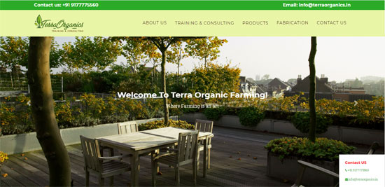 Website Designing for Organic Plantation