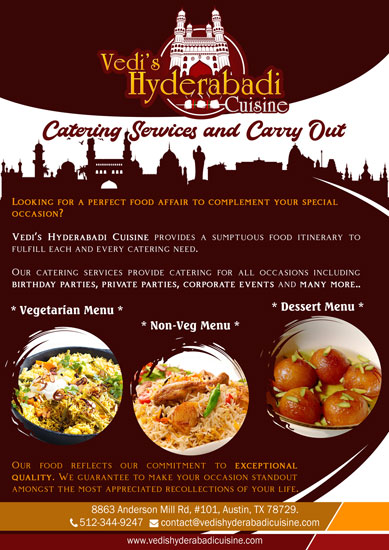 Flyer design of Hyderabadi Cuisine